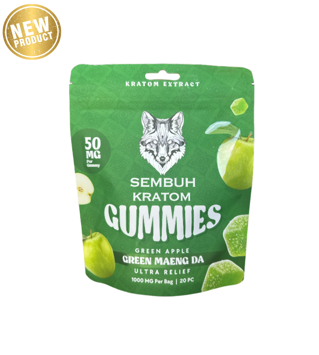 Sembuh Green Maeng Da Kratom Extract Apple Gummies 1000MG