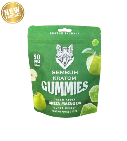 Sembuh Green Maeng Da Kratom Extract Apple Gummies 1000MG